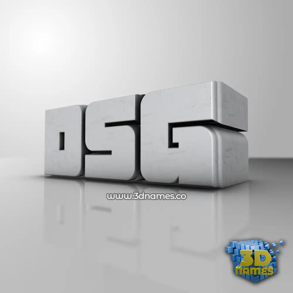 dsg in White Metro style - 3D name wallpaper