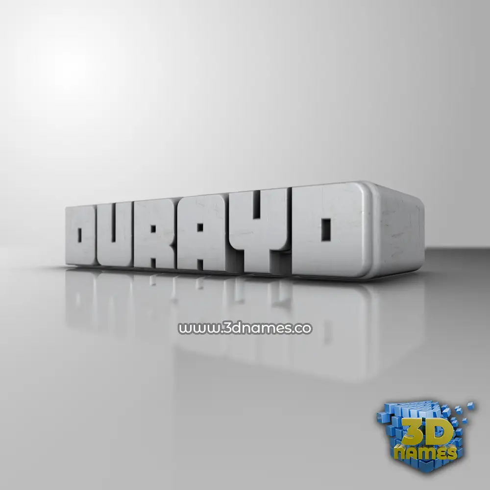 durayd in White Metro style - 3D name wallpaper