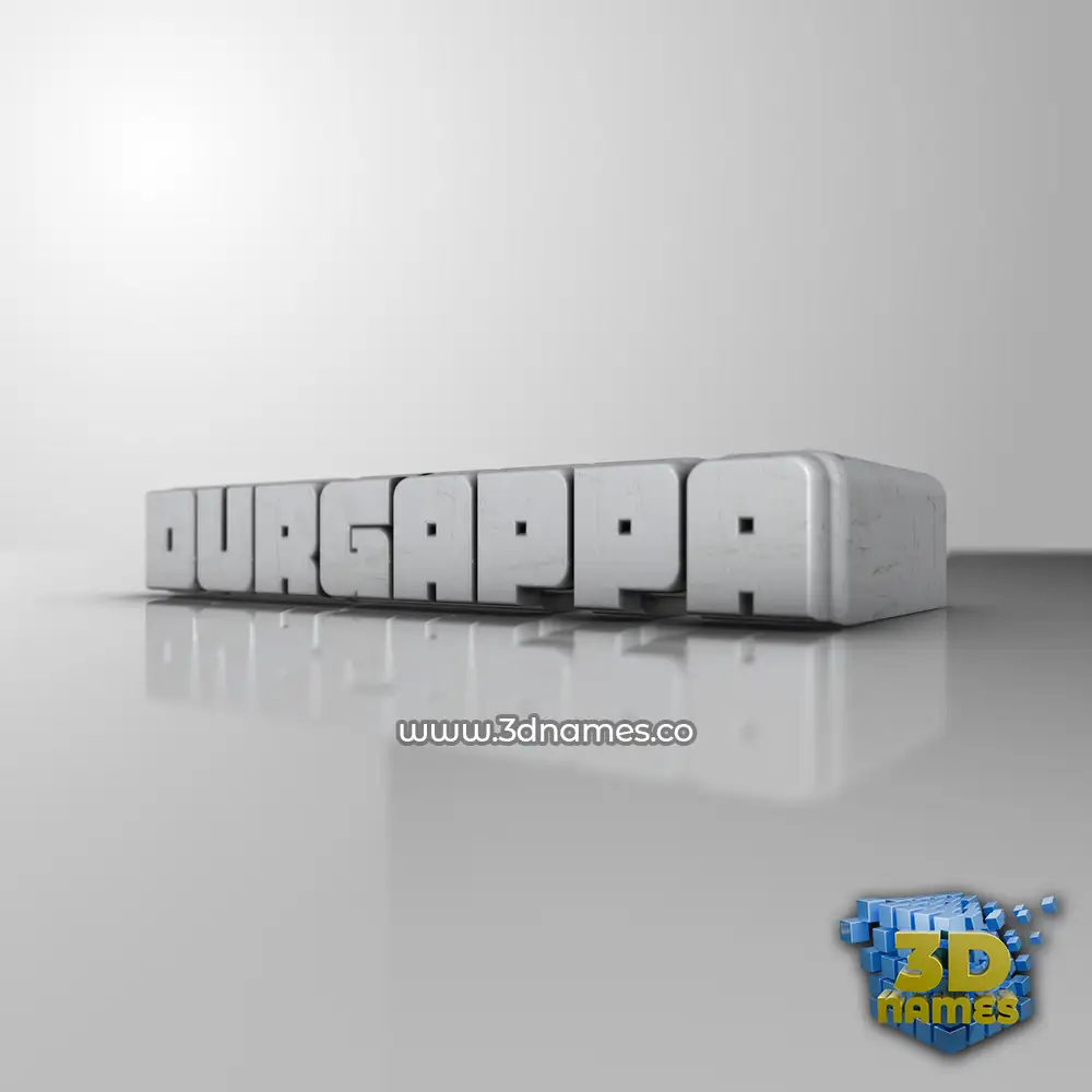 durgappa in White Metro style - 3D name wallpaper