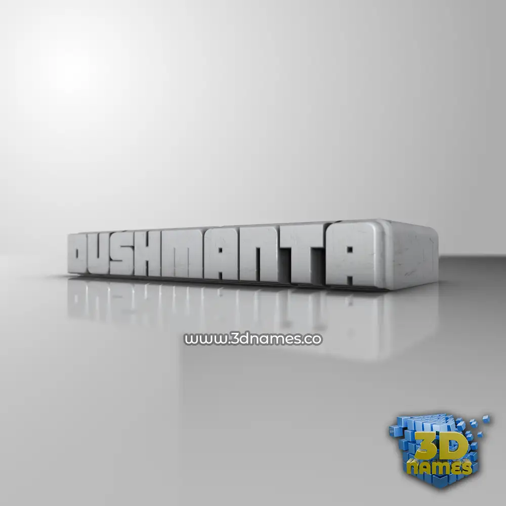 dushmanta in White Metro style - 3D name wallpaper