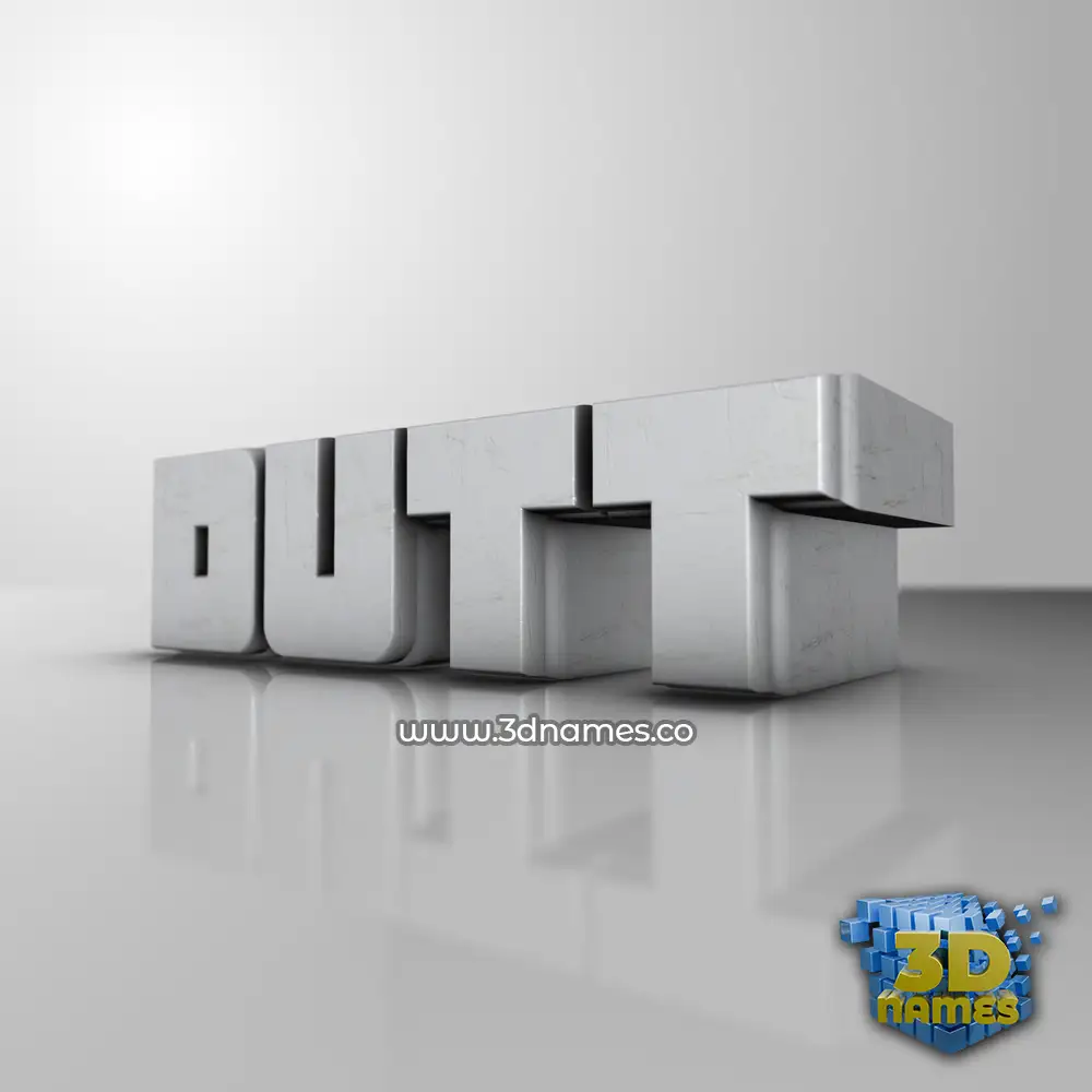 dutt in White Metro style - 3D name wallpaper