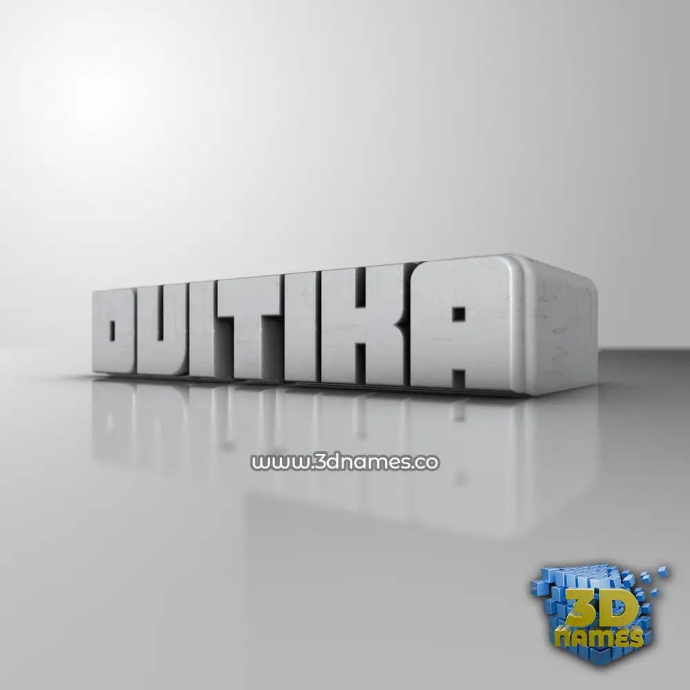 dvitika in White Metro style - 3D name wallpaper