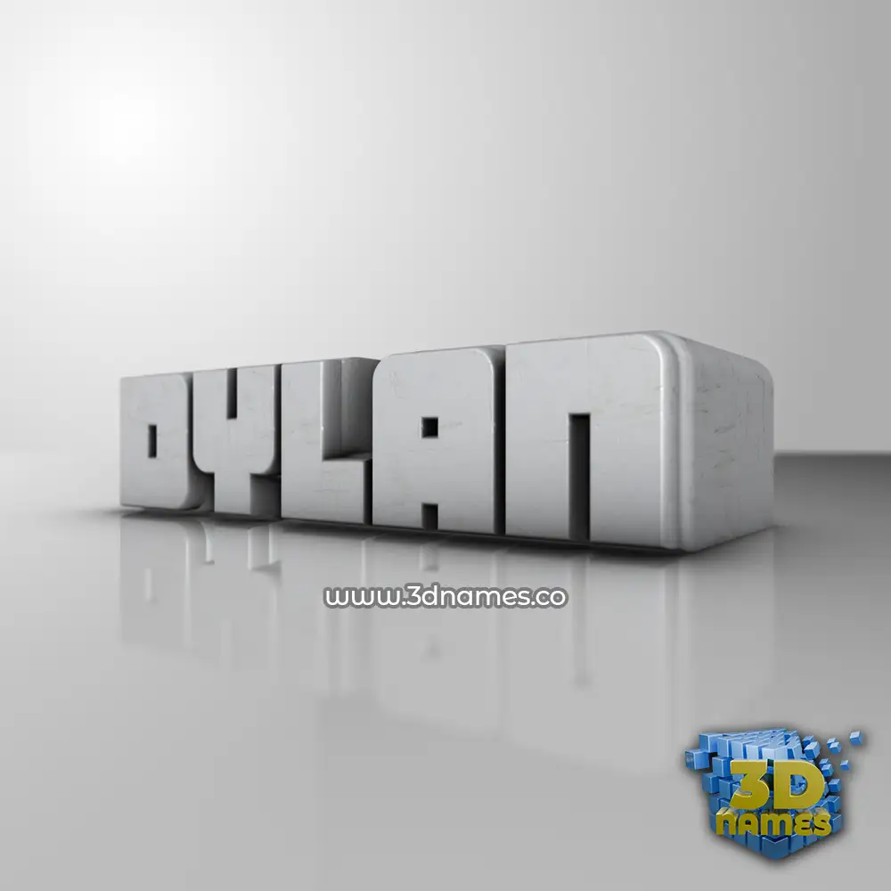 dylan in White Metro style - 3D name wallpaper