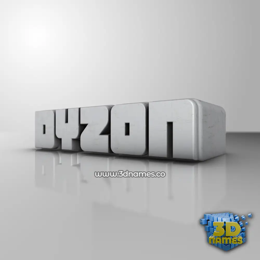 dyzon in White Metro style - 3D name wallpaper