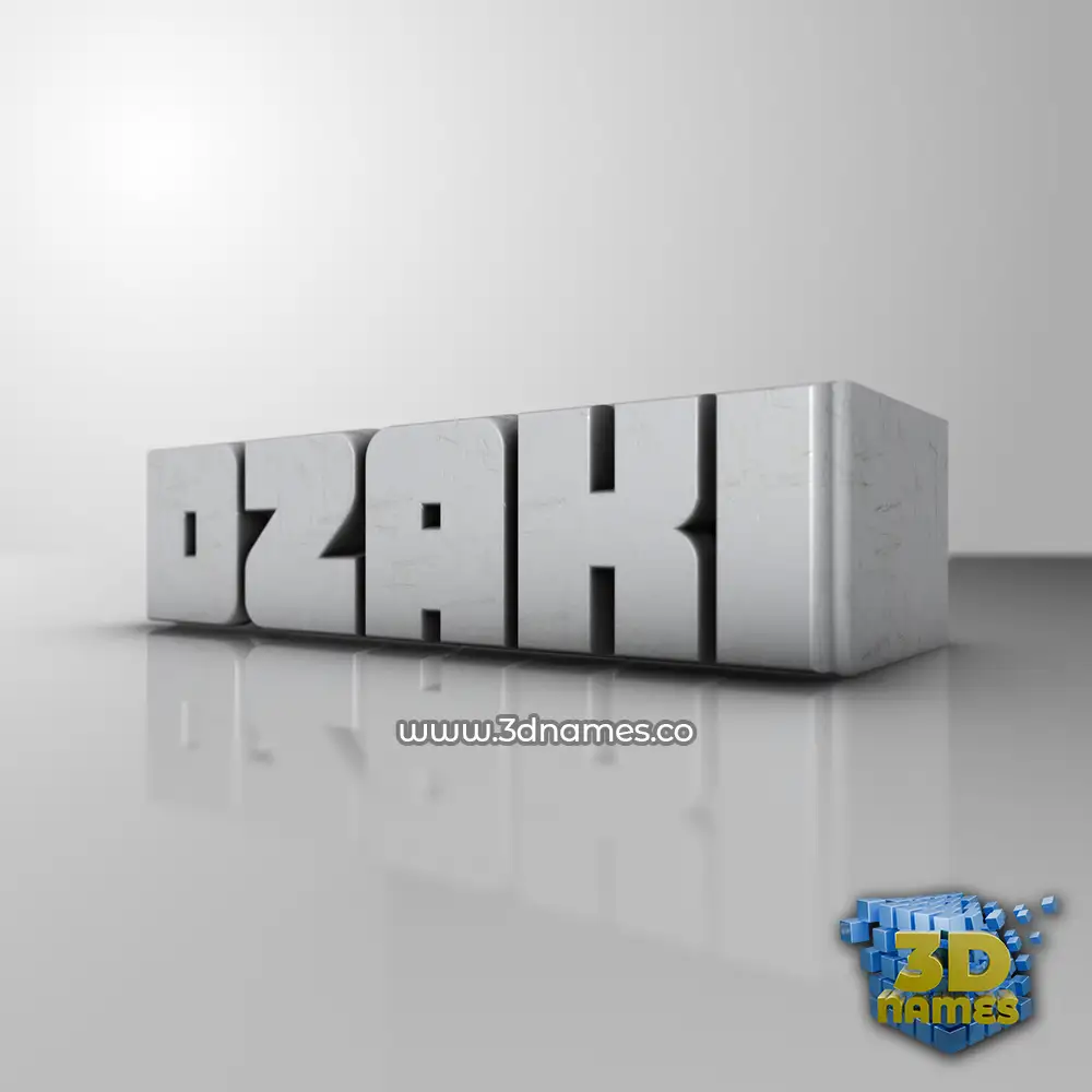 dzaki in White Metro style - 3D name wallpaper