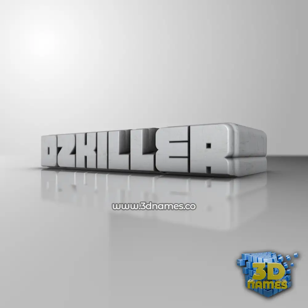 dzkiller in White Metro style - 3D name wallpaper