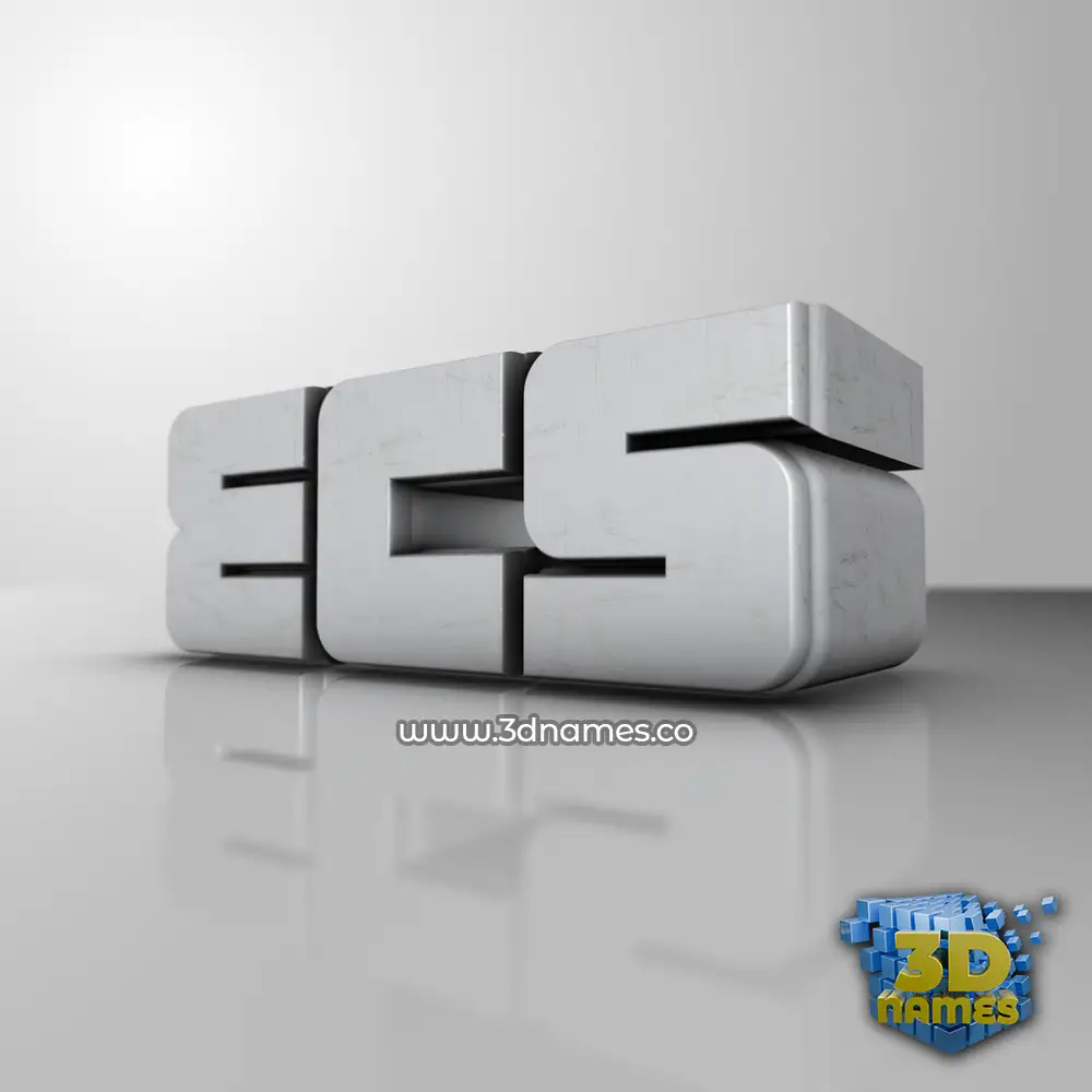 ecs in White Metro style - 3D name wallpaper