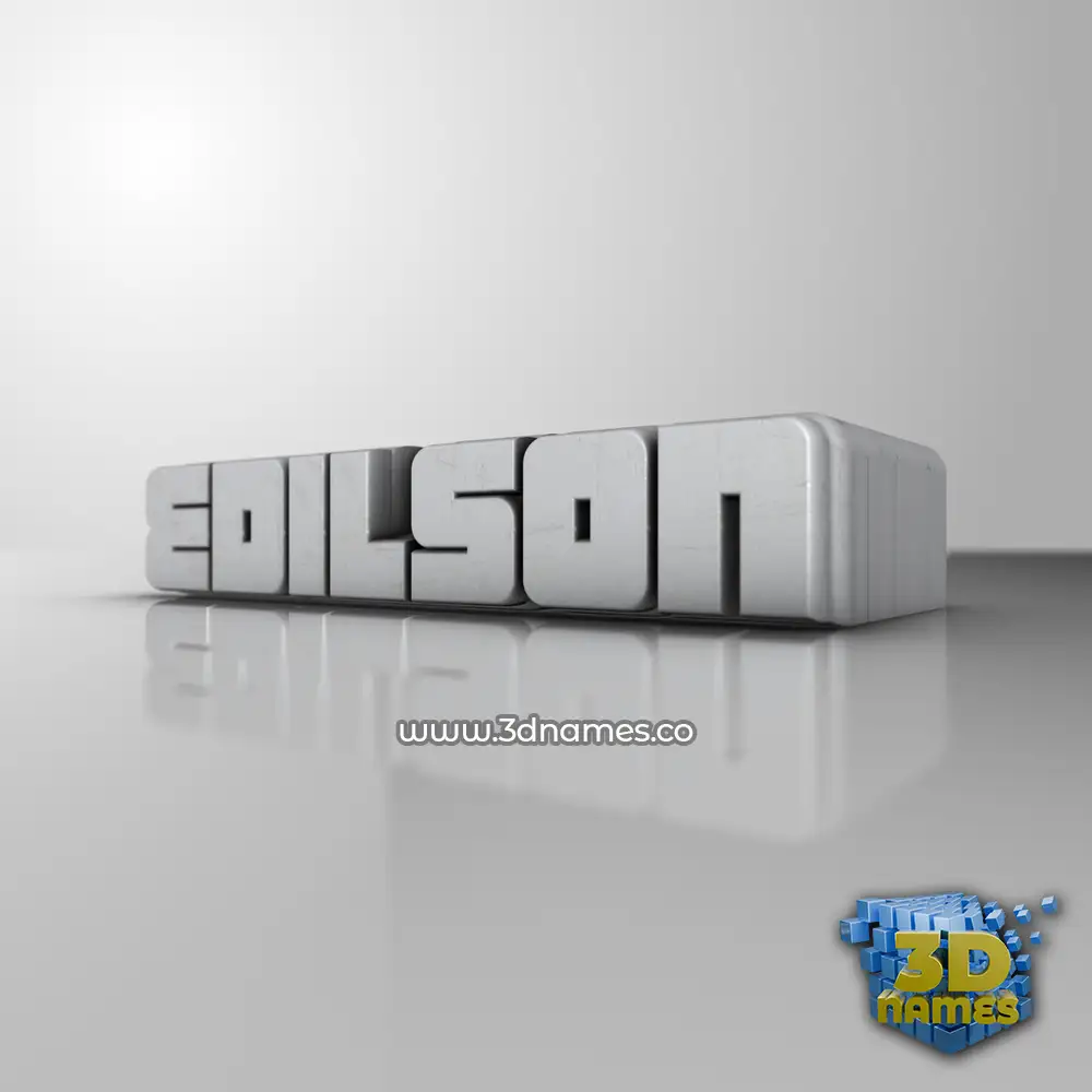 edilson in White Metro style - 3D name wallpaper