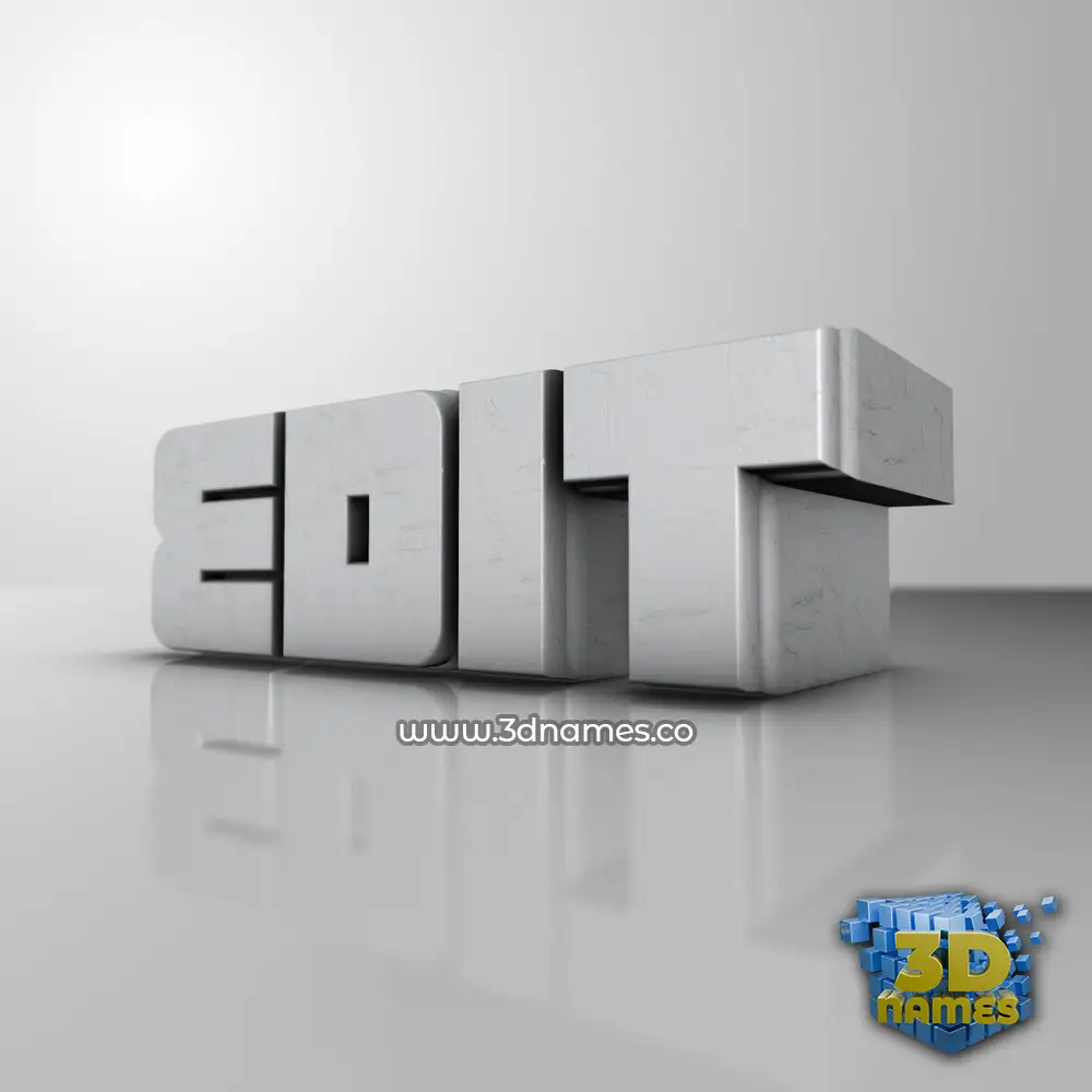 edit in White Metro style - 3D name wallpaper
