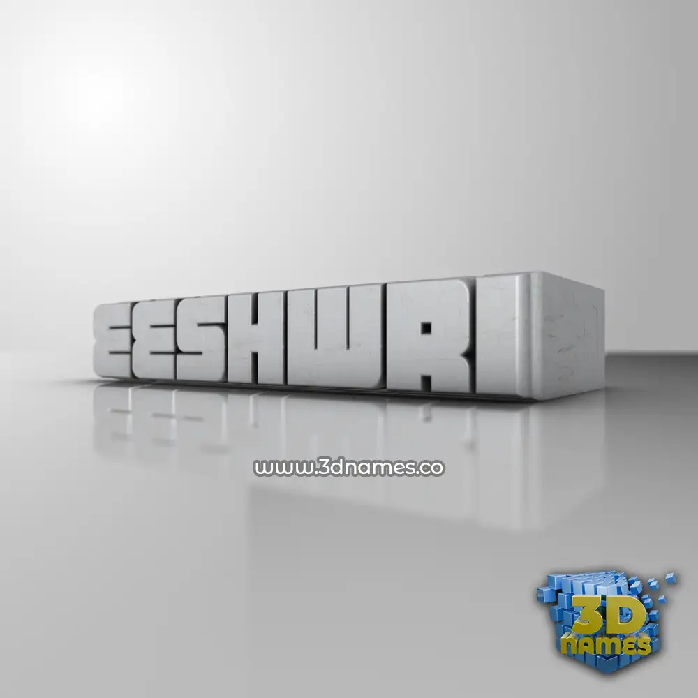 eeshwri in White Metro style - 3D name wallpaper