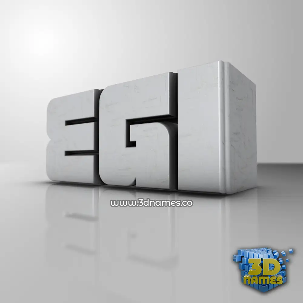 egi in White Metro style - 3D name wallpaper