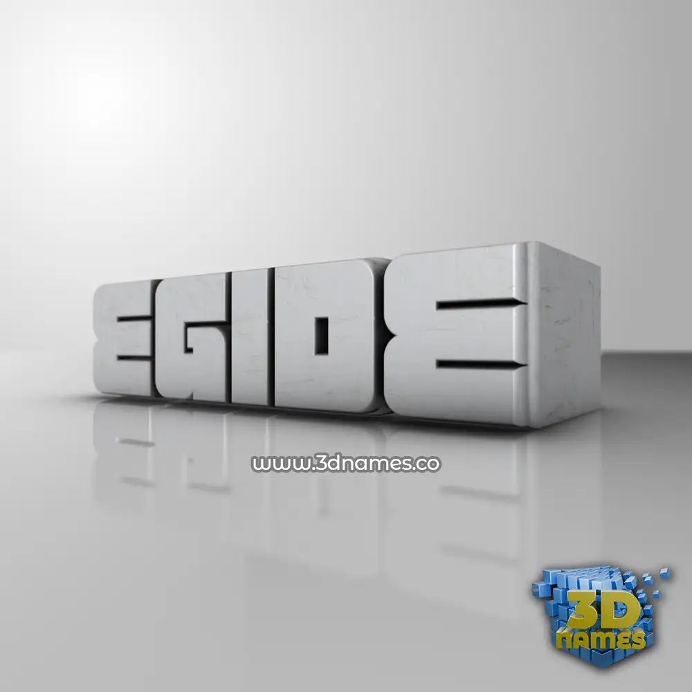 egide in White Metro style - 3D name wallpaper