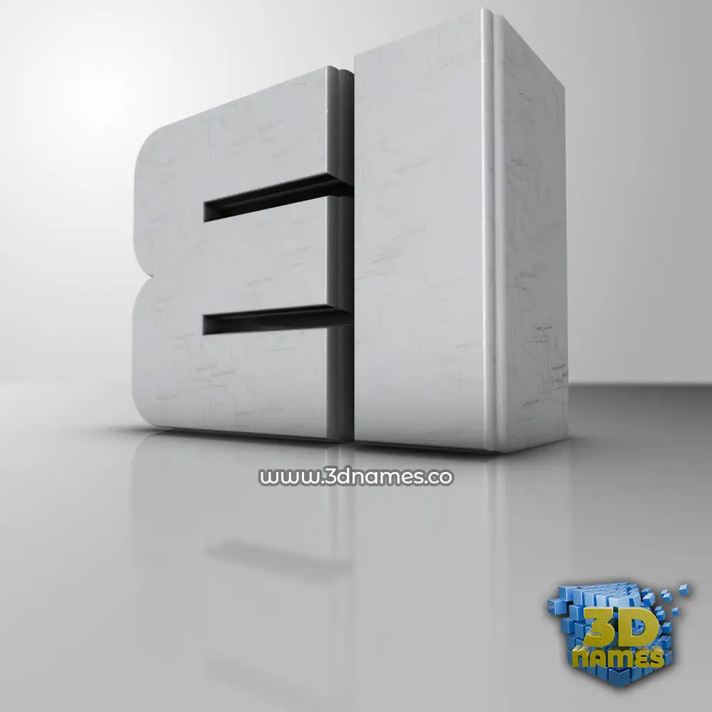 ei in White Metro style - 3D name wallpaper