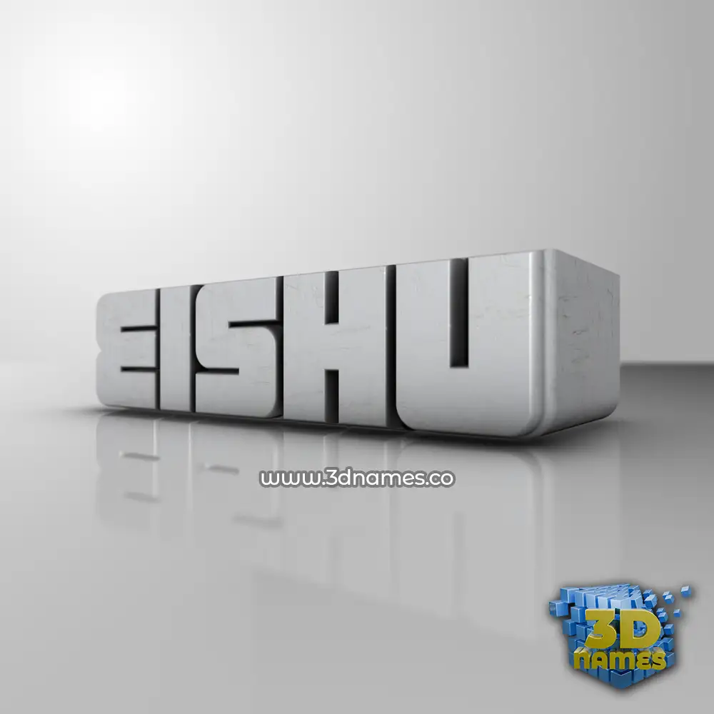 eishu in White Metro style - 3D name wallpaper