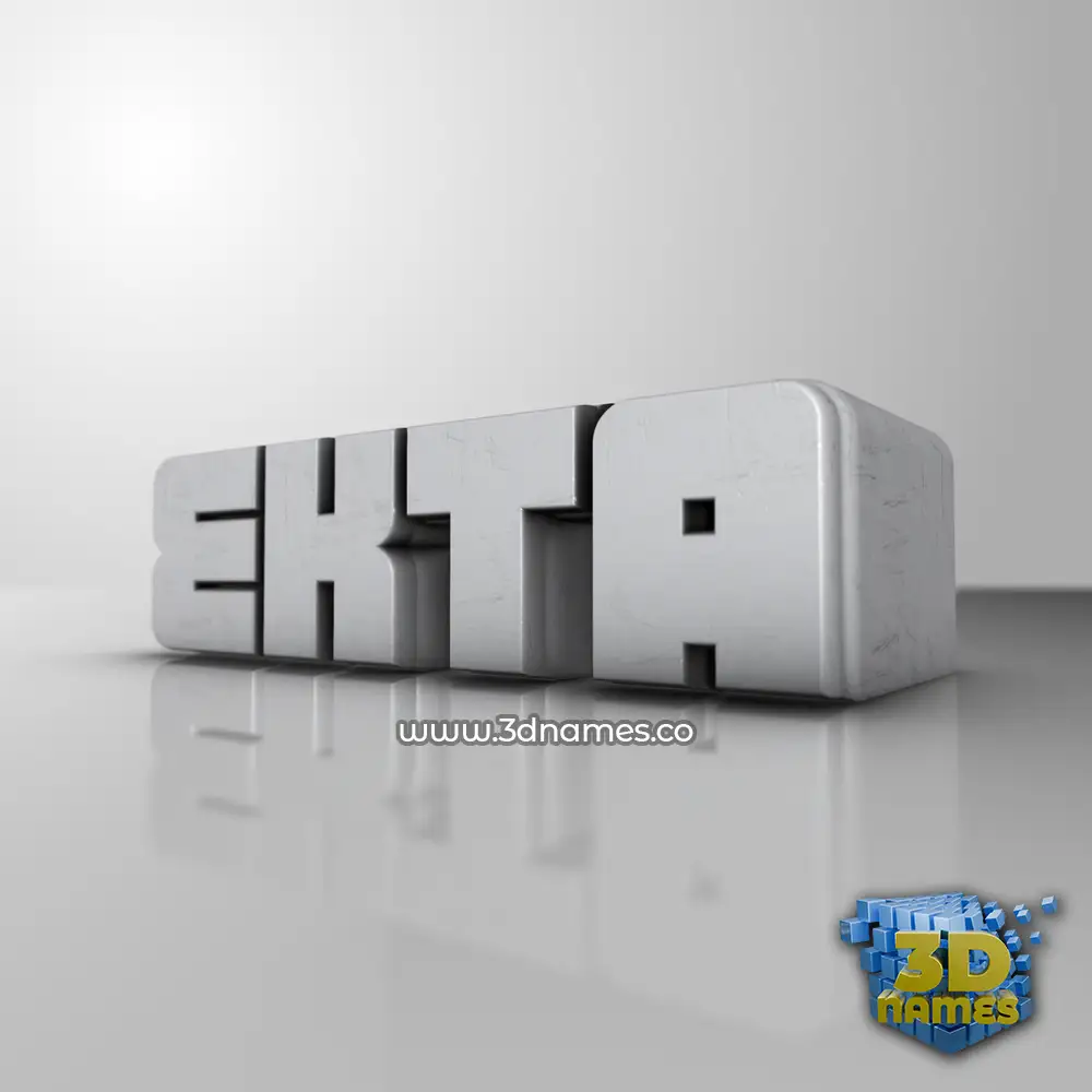 ekta in White Metro style - 3D name wallpaper