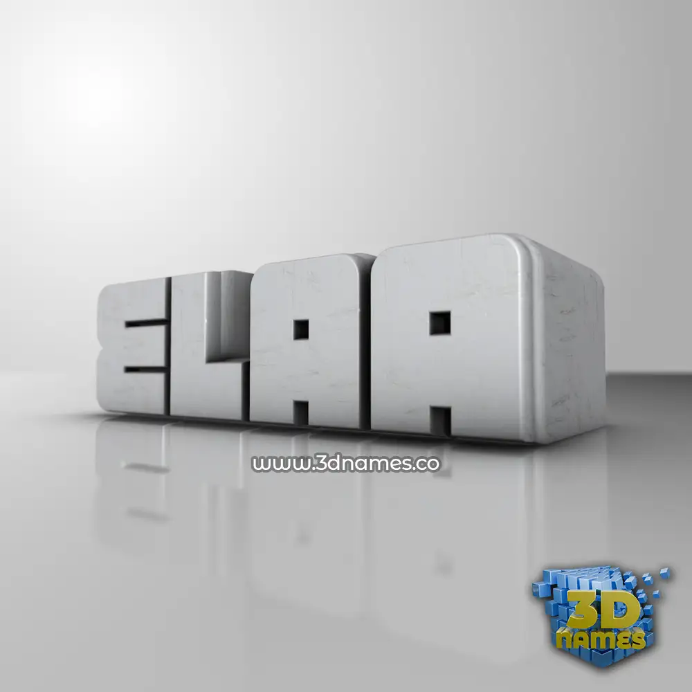 elaa in White Metro style - 3D name wallpaper