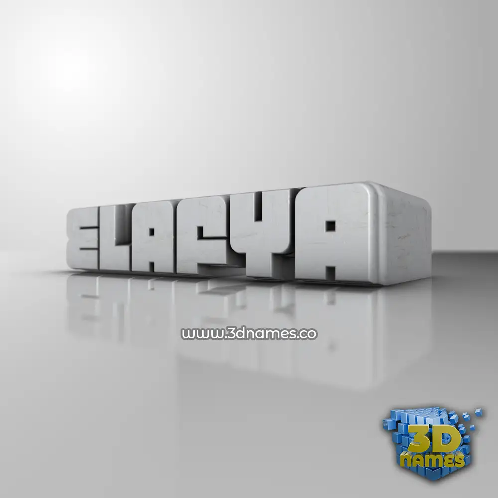 elafya in White Metro style - 3D name wallpaper