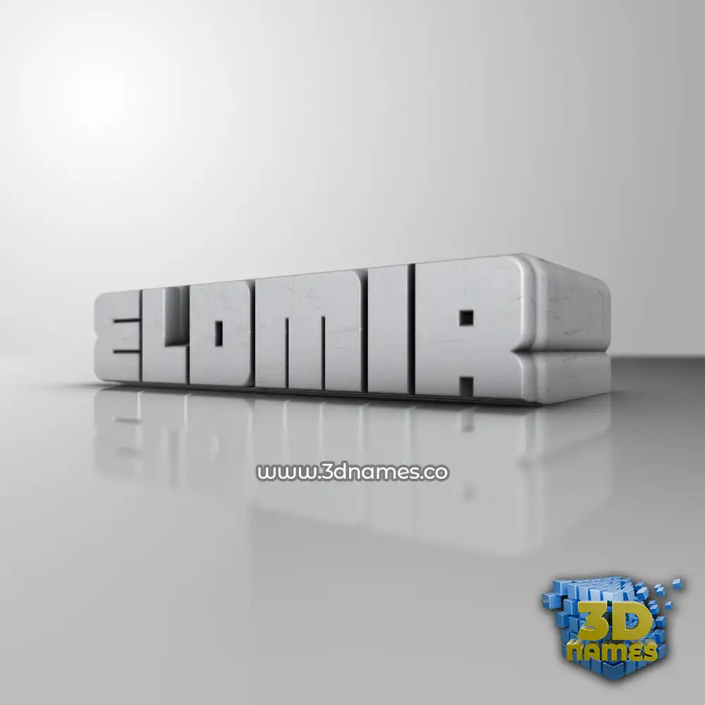 eldmir in White Metro style - 3D name wallpaper