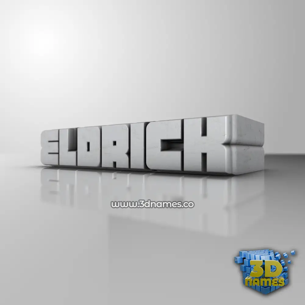 eldrick in White Metro style - 3D name wallpaper
