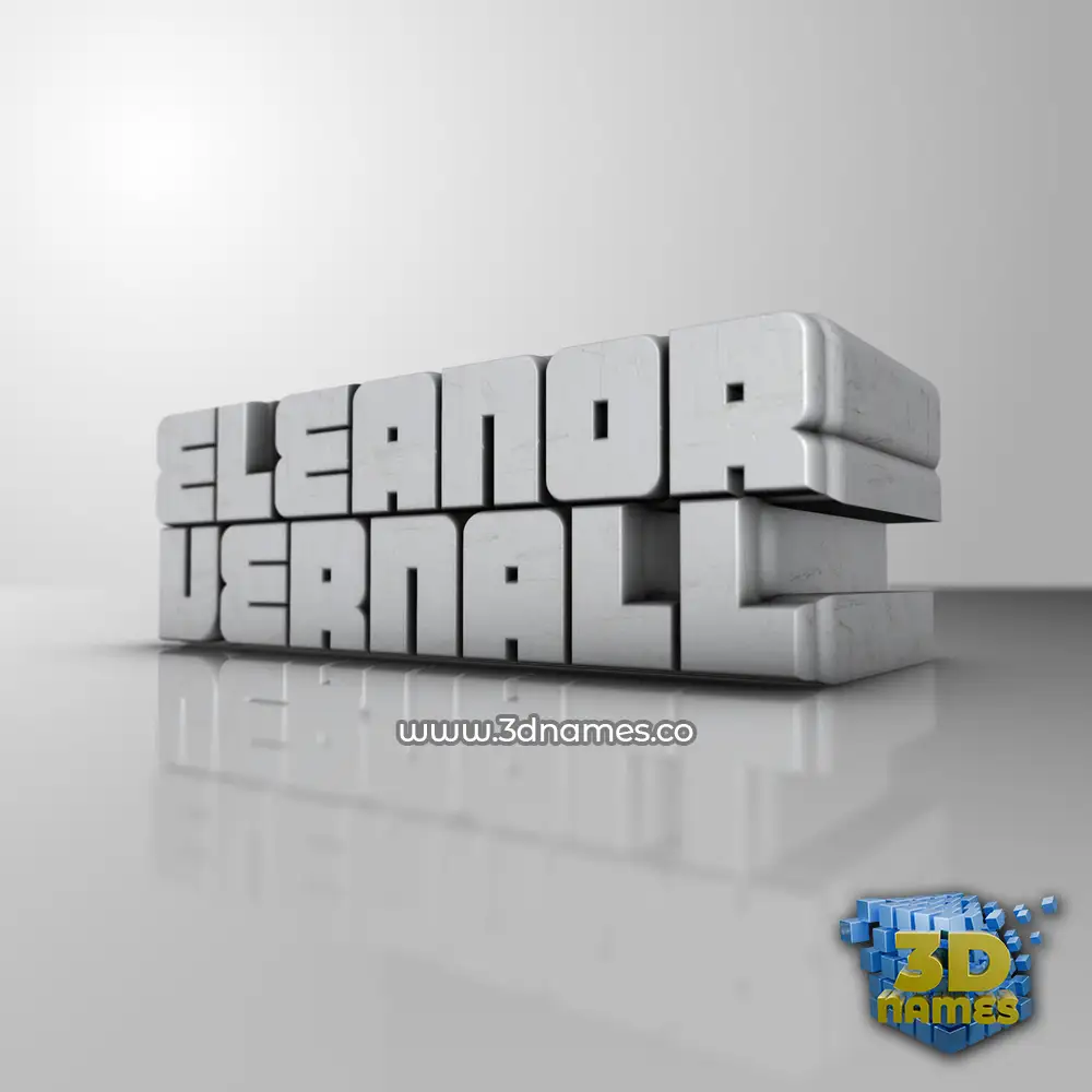 eleanor vernall in White Metro style - 3D name wallpaper