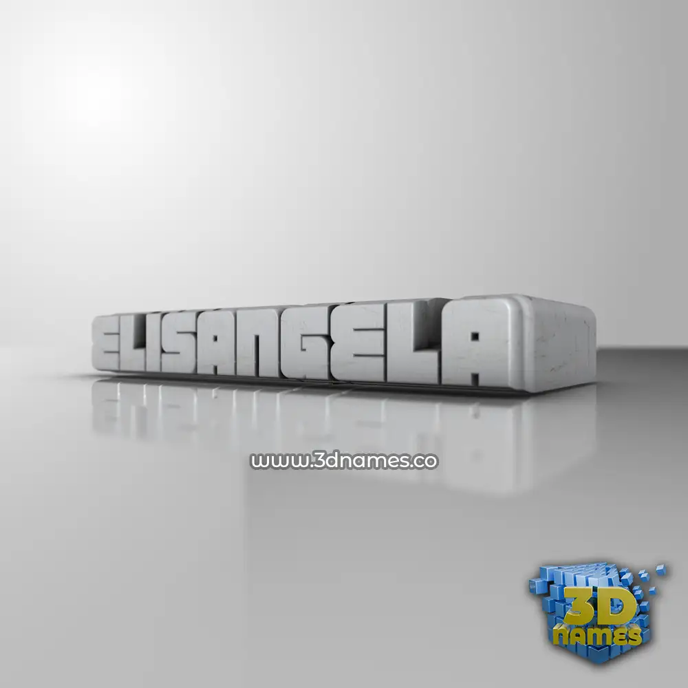elisangela in White Metro style - 3D name wallpaper