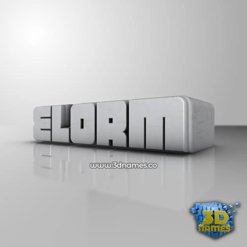 elorm in White Metro style - 3D name wallpaper