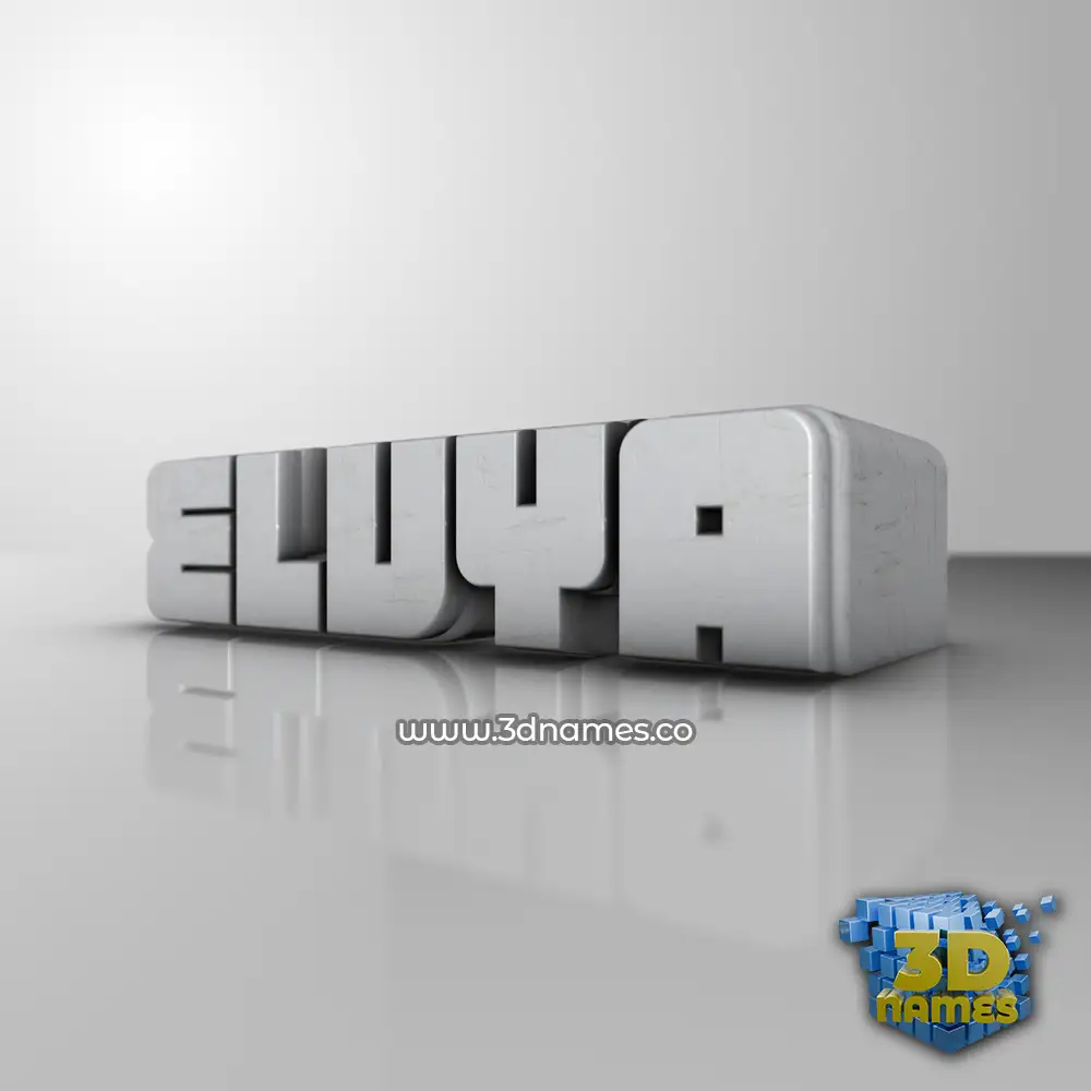 elvya in White Metro style - 3D name wallpaper