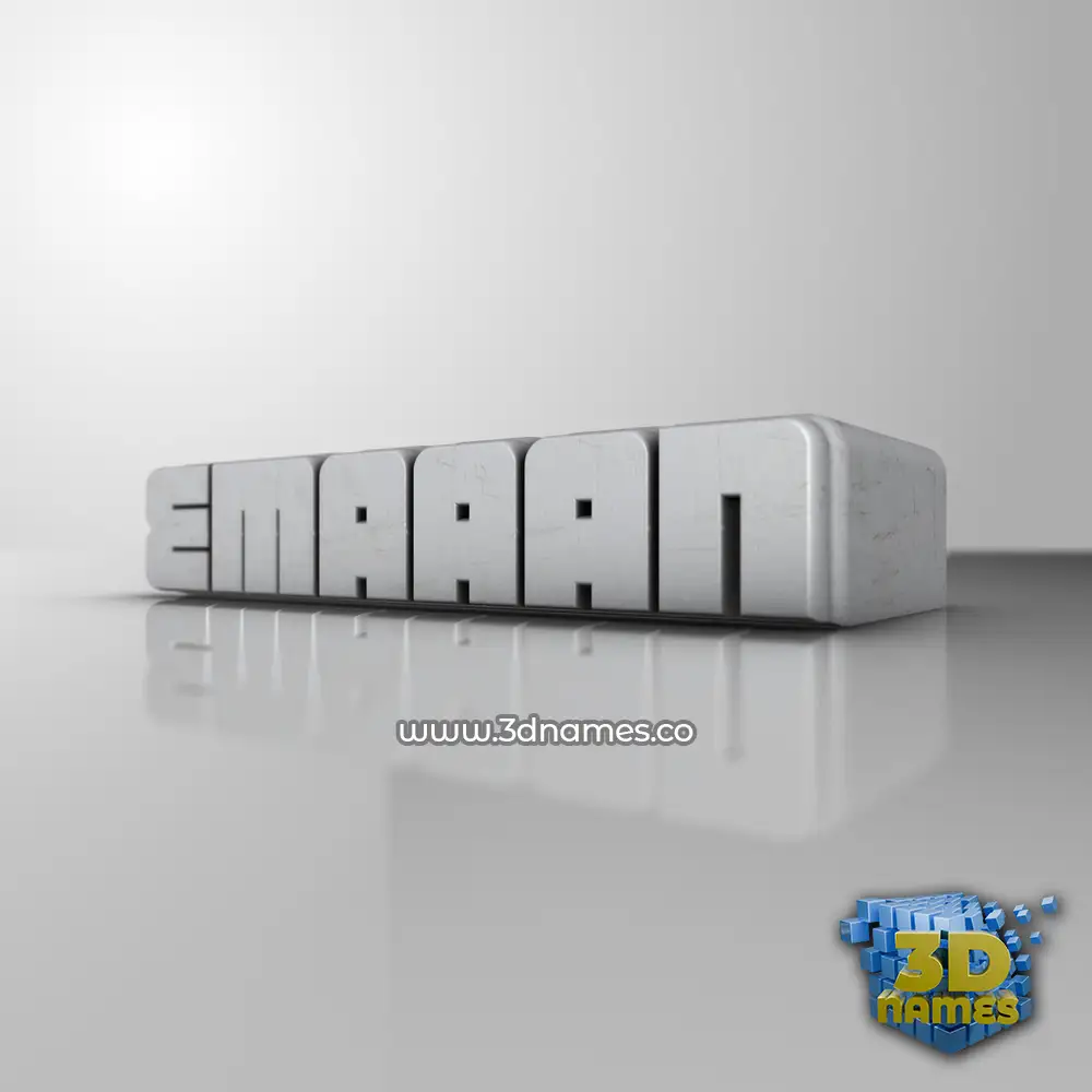 emaaan in White Metro style - 3D name wallpaper