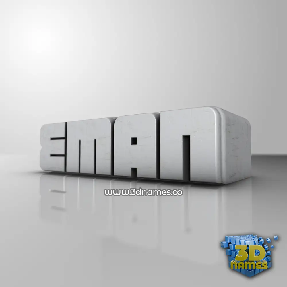 eman in White Metro style - 3D name wallpaper