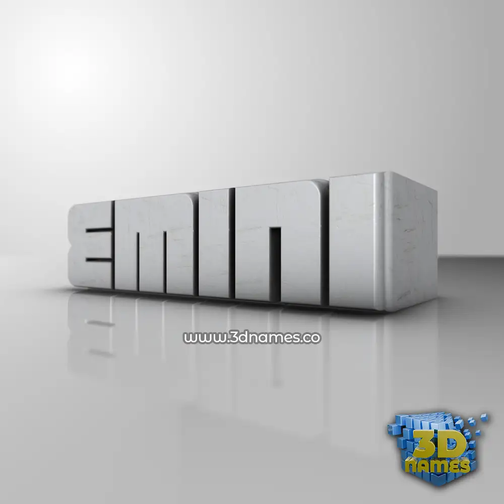 emini in White Metro style - 3D name wallpaper