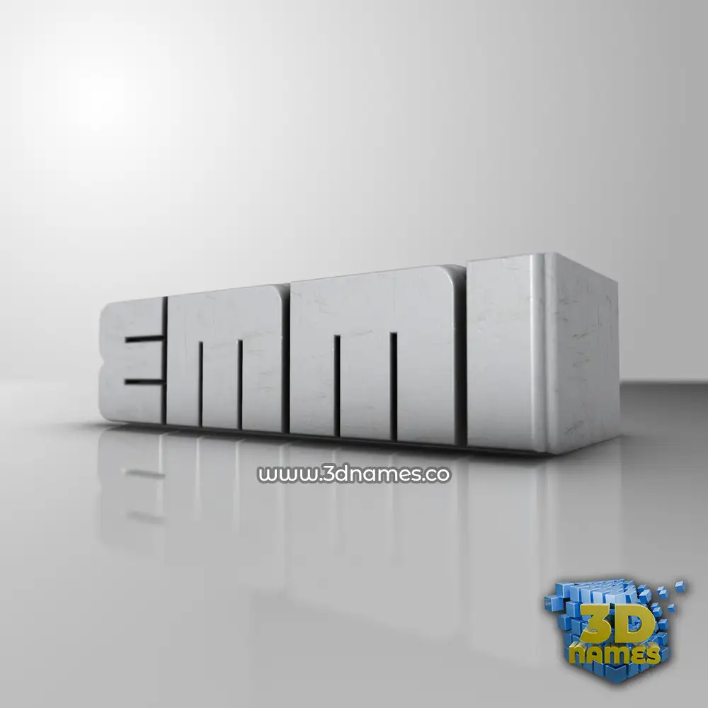 emmi in White Metro style - 3D name wallpaper