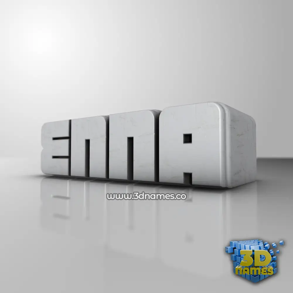 enna in White Metro style - 3D name wallpaper