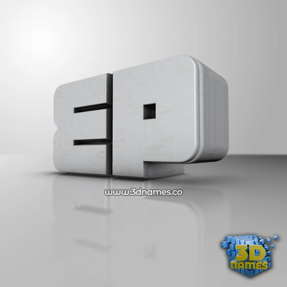 ep in White Metro style - 3D name wallpaper