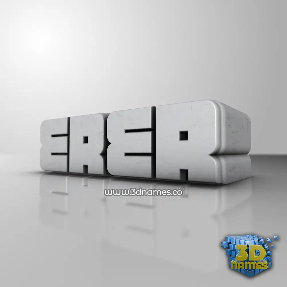 erer in White Metro style - 3D name wallpaper