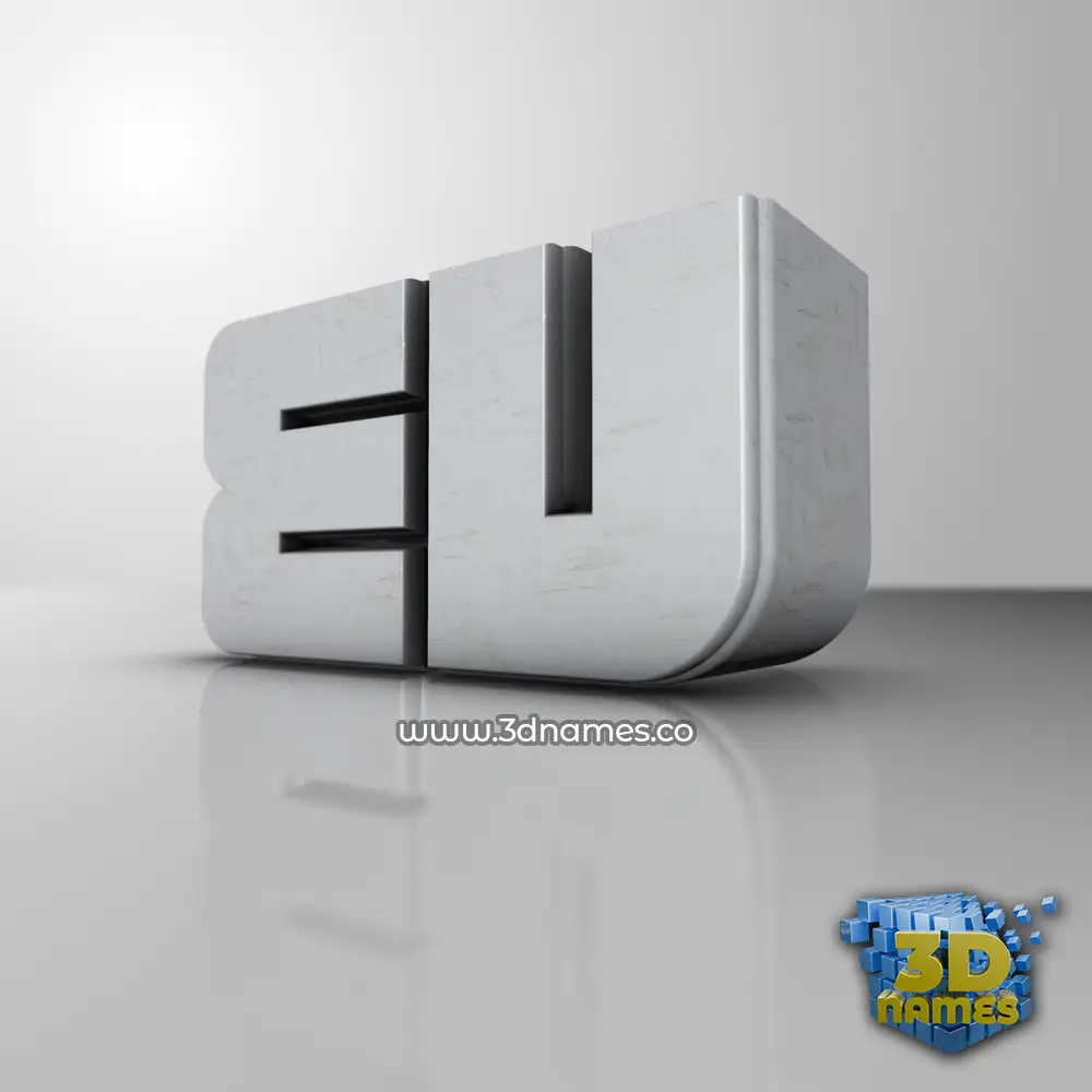 ev in White Metro style - 3D name wallpaper