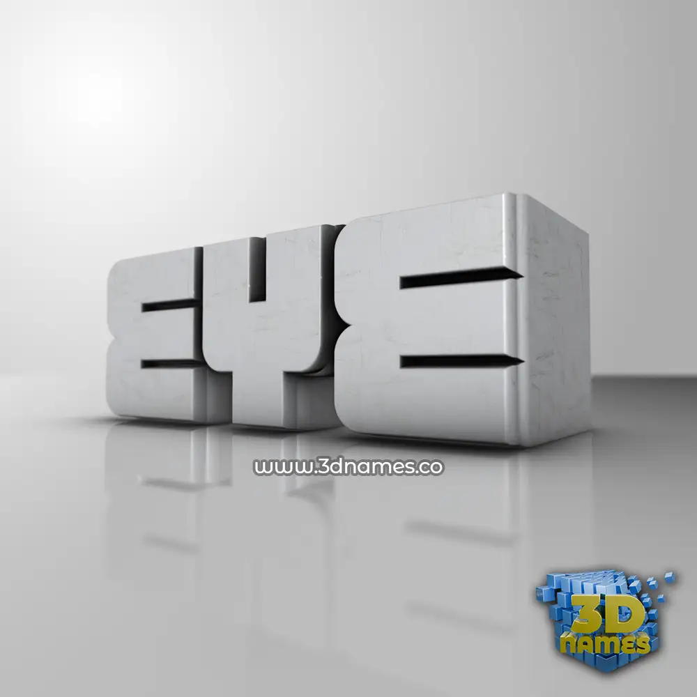 eye in White Metro style - 3D name wallpaper
