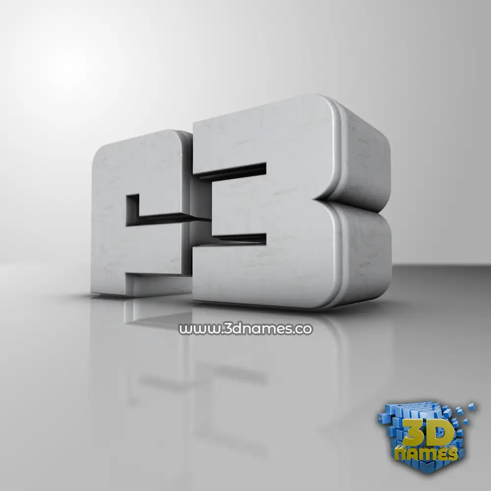 f3 in White Metro style - 3D name wallpaper