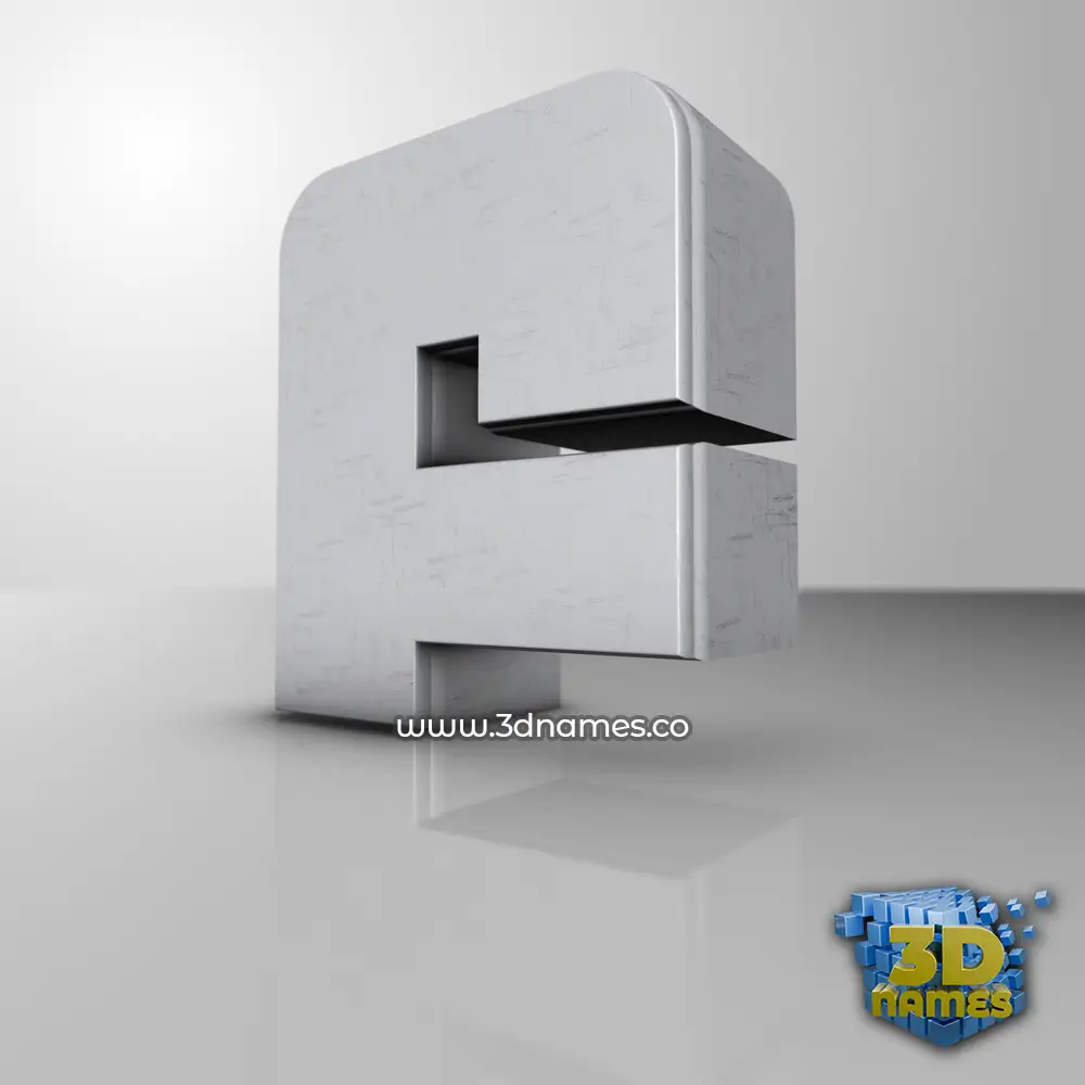 f in White Metro style - 3D name wallpaper