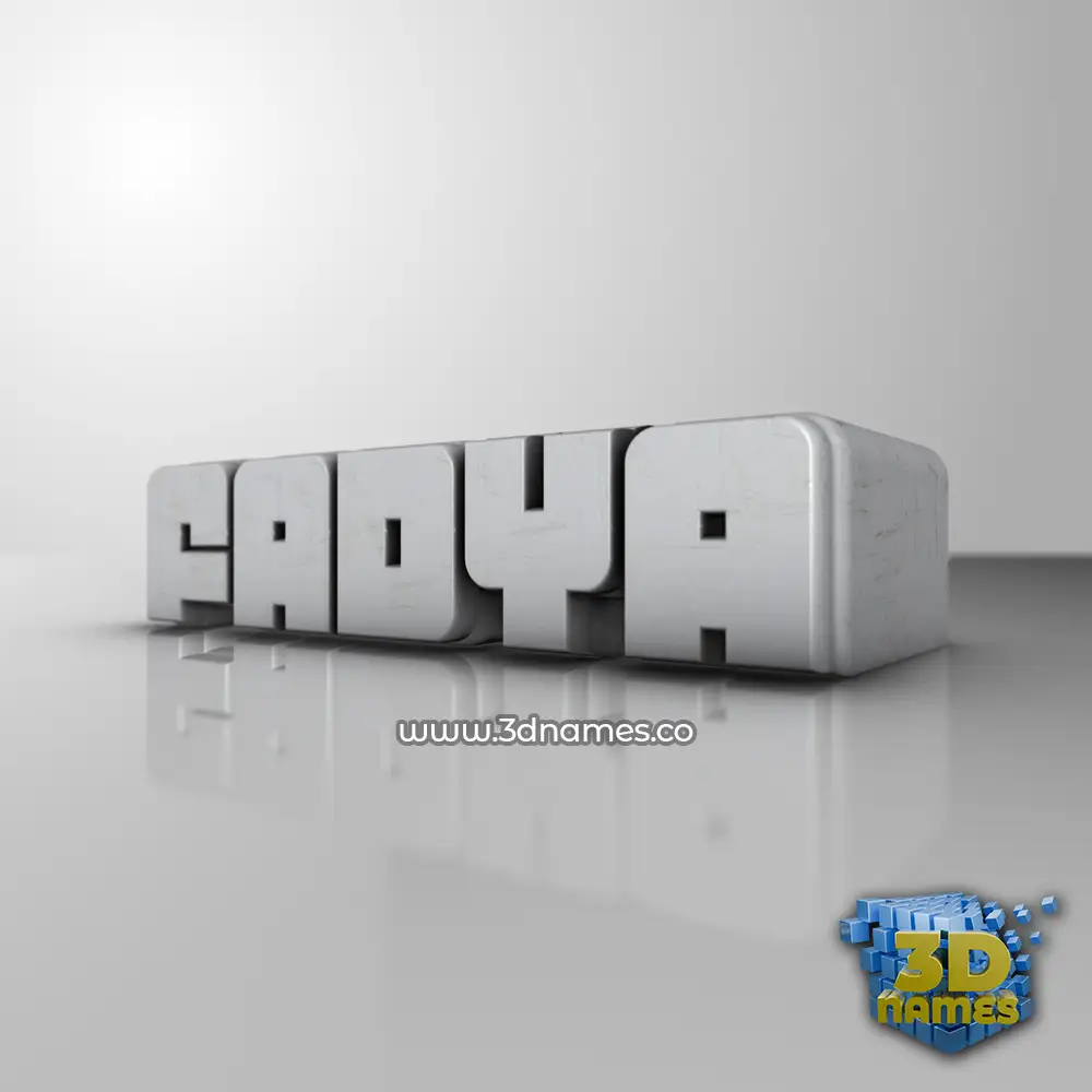 fadya in White Metro style - 3D name wallpaper