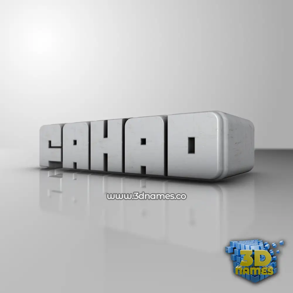 fahad in White Metro style - 3D name wallpaper