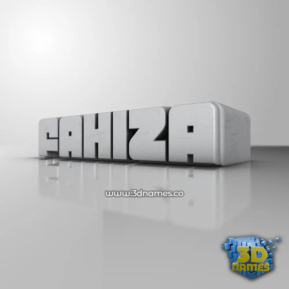 fahiza in White Metro style - 3D name wallpaper