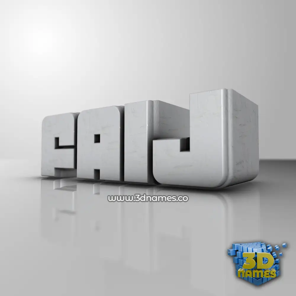 faij in White Metro style - 3D name wallpaper
