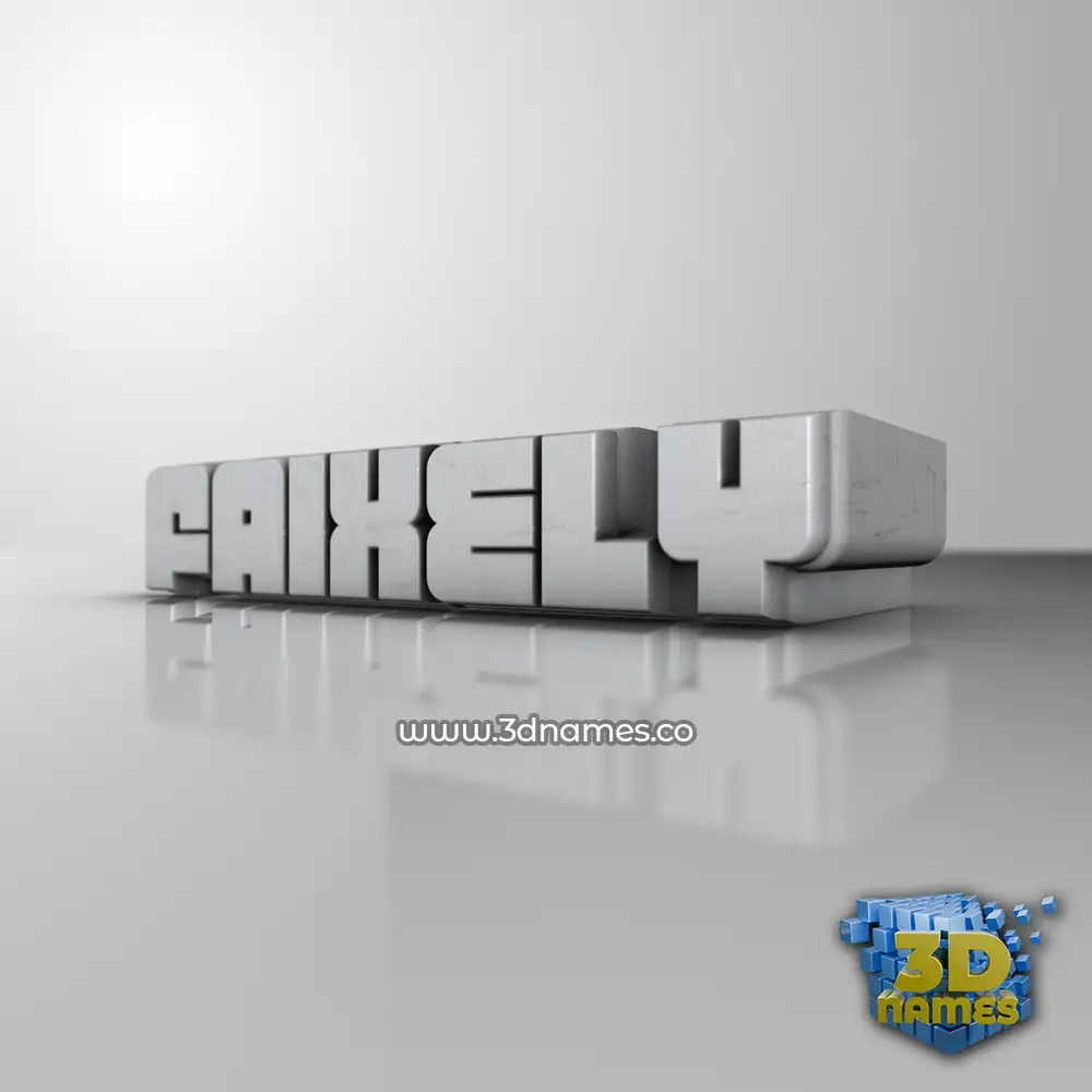 faixely in White Metro style - 3D name wallpaper