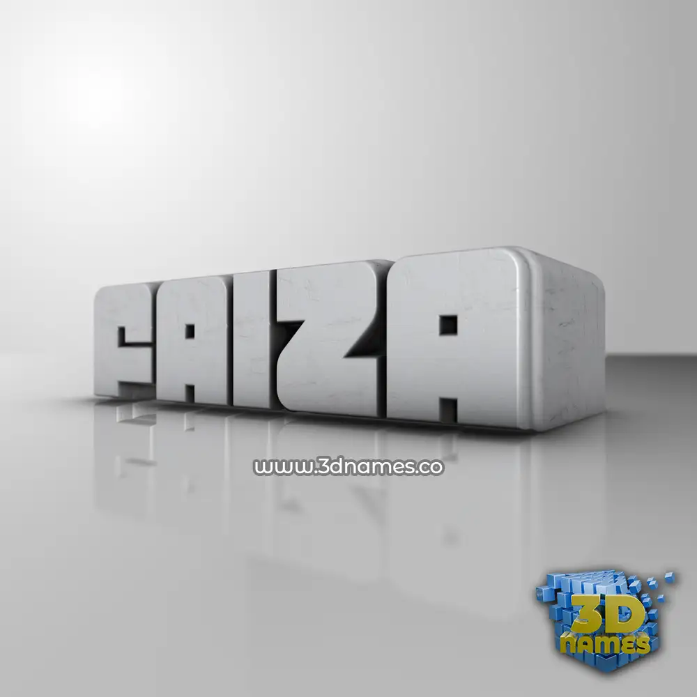 faiza in White Metro style - 3D name wallpaper