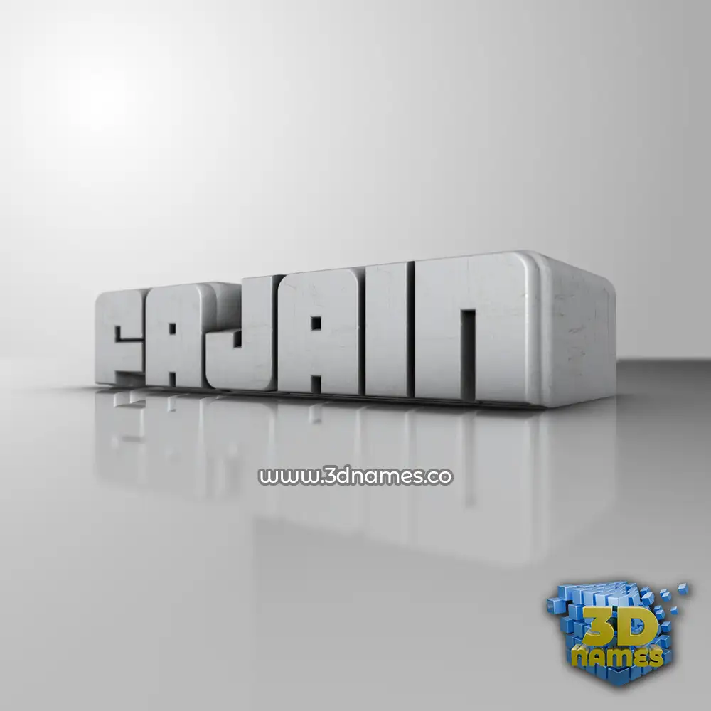 fajain in White Metro style - 3D name wallpaper