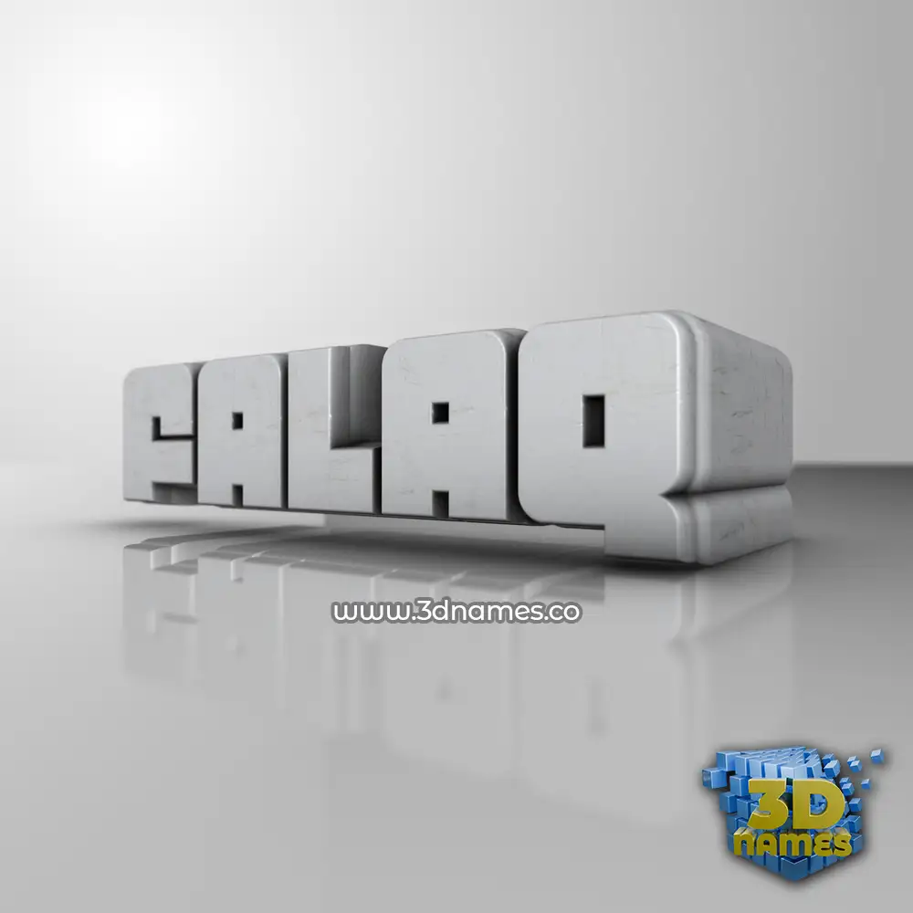 falaq in White Metro style - 3D name wallpaper