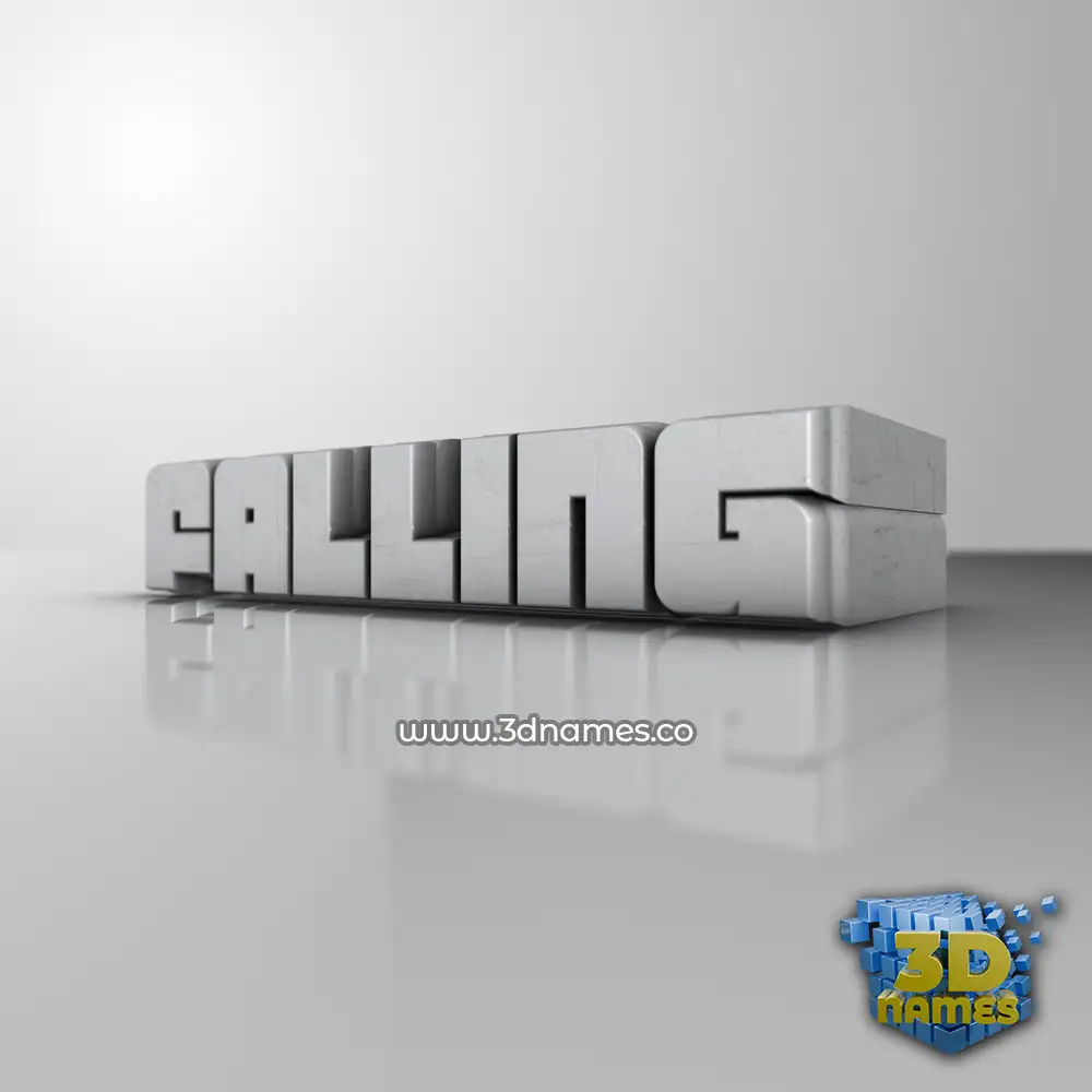 falling in White Metro style - 3D name wallpaper
