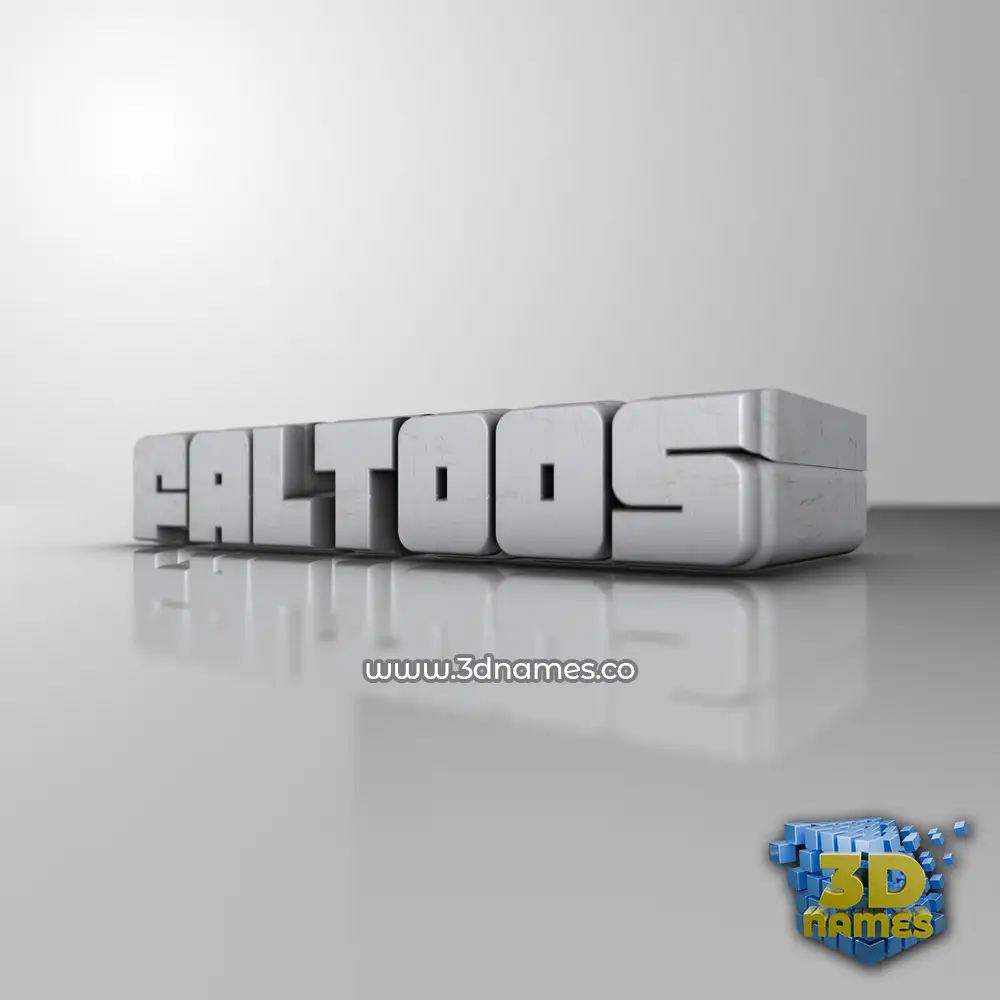 faltoos in White Metro style - 3D name wallpaper