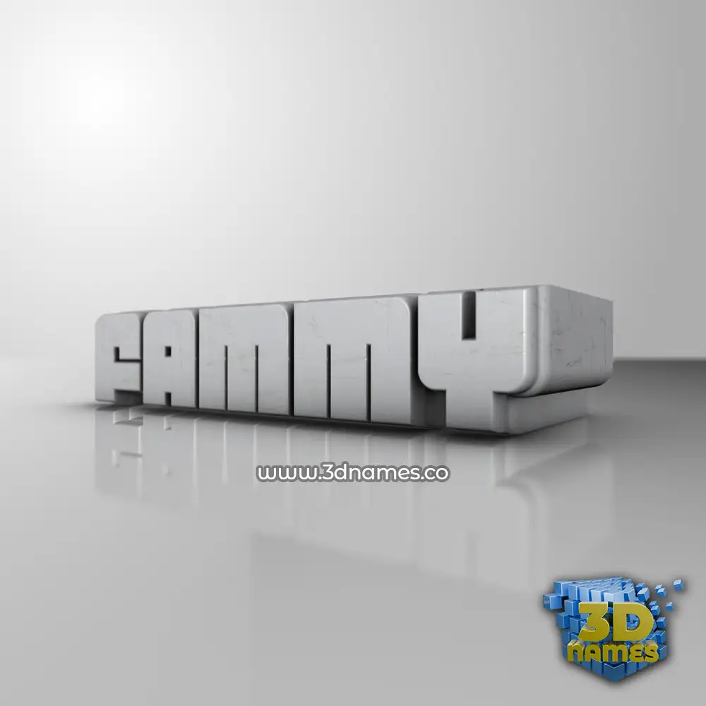 fammy in White Metro style - 3D name wallpaper