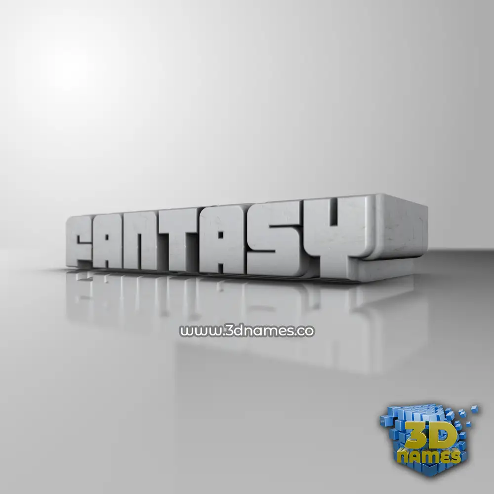 fantasy in White Metro style - 3D name wallpaper